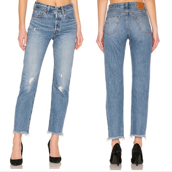 Levi's 501 High Rise Straight Jeans - Picture 4 of 7